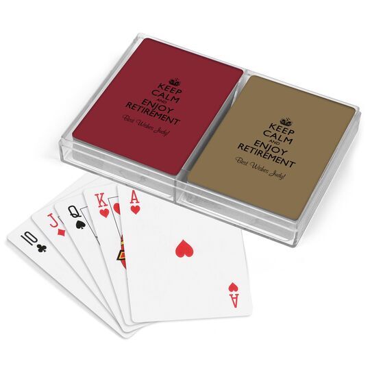 Keep Calm and Enjoy Retirement Double Deck Playing Cards